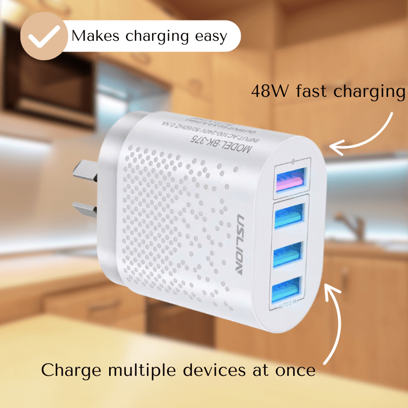 JustCurious™ Multi-Port USB Charging Adapter